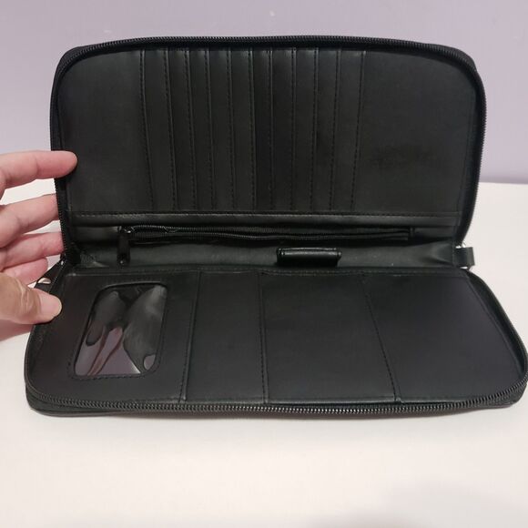 John Deere Black Zip Around Large Carrying Case / Wallet 9"×5"×1" - Picture 4 of 10